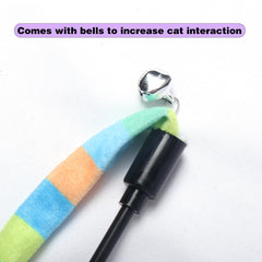 Pluma satinada M JJYPET para atrapar y divertir gatos curiosos.