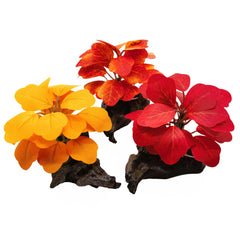 M2cbridge plantas artificiales para pecera en primer plano, colores vivos.
