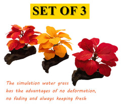 M2cbridge plantas artificiales para acuario, hojas suaves y realistas.