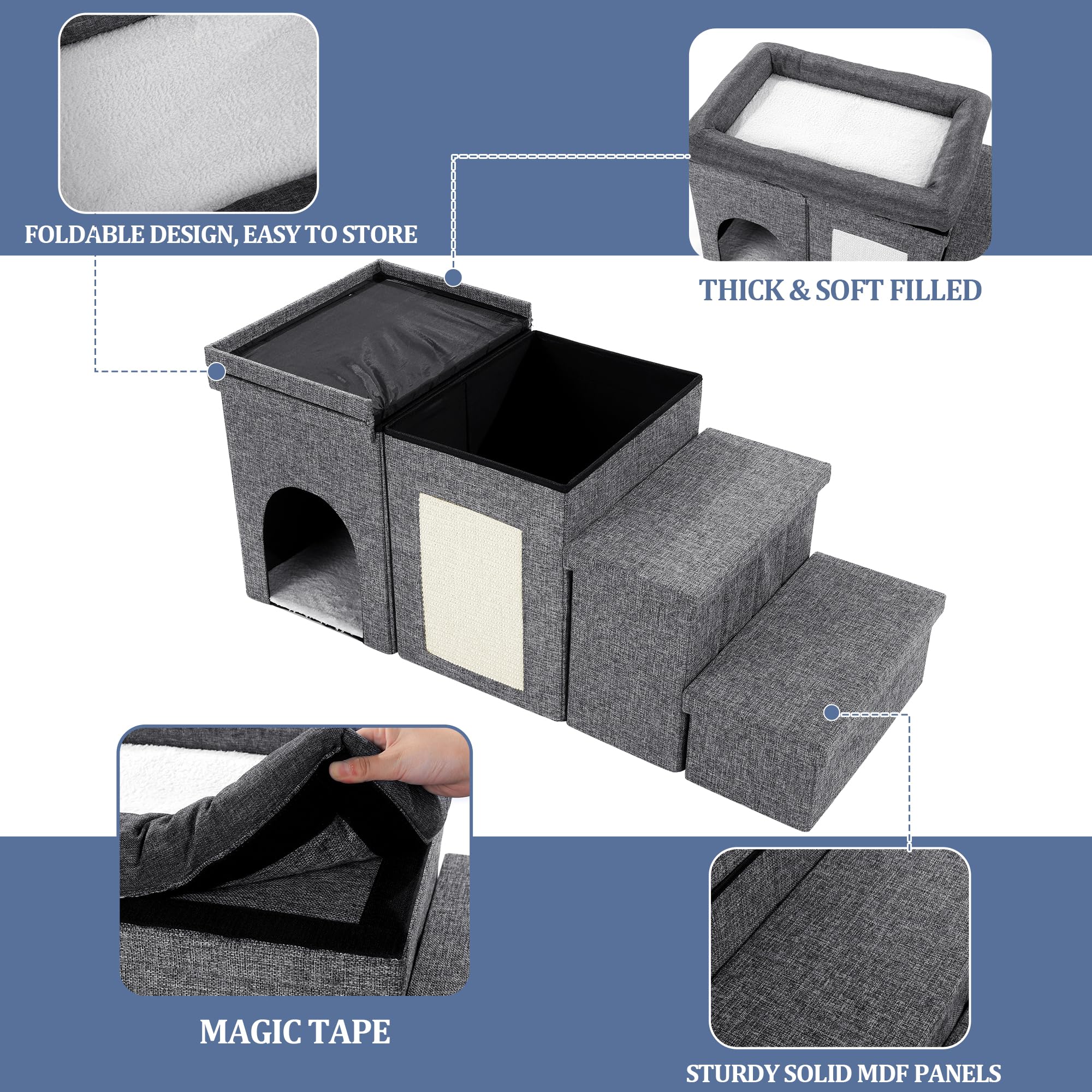 MABOZOO medidas 39.5 L x 15.5 W x 18 H para múltiples muebles