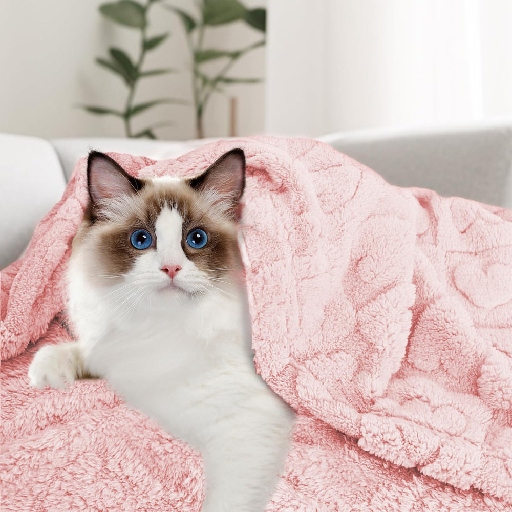 MACEVIA manta rosa claro para mascotas, protege muebles de pelos.