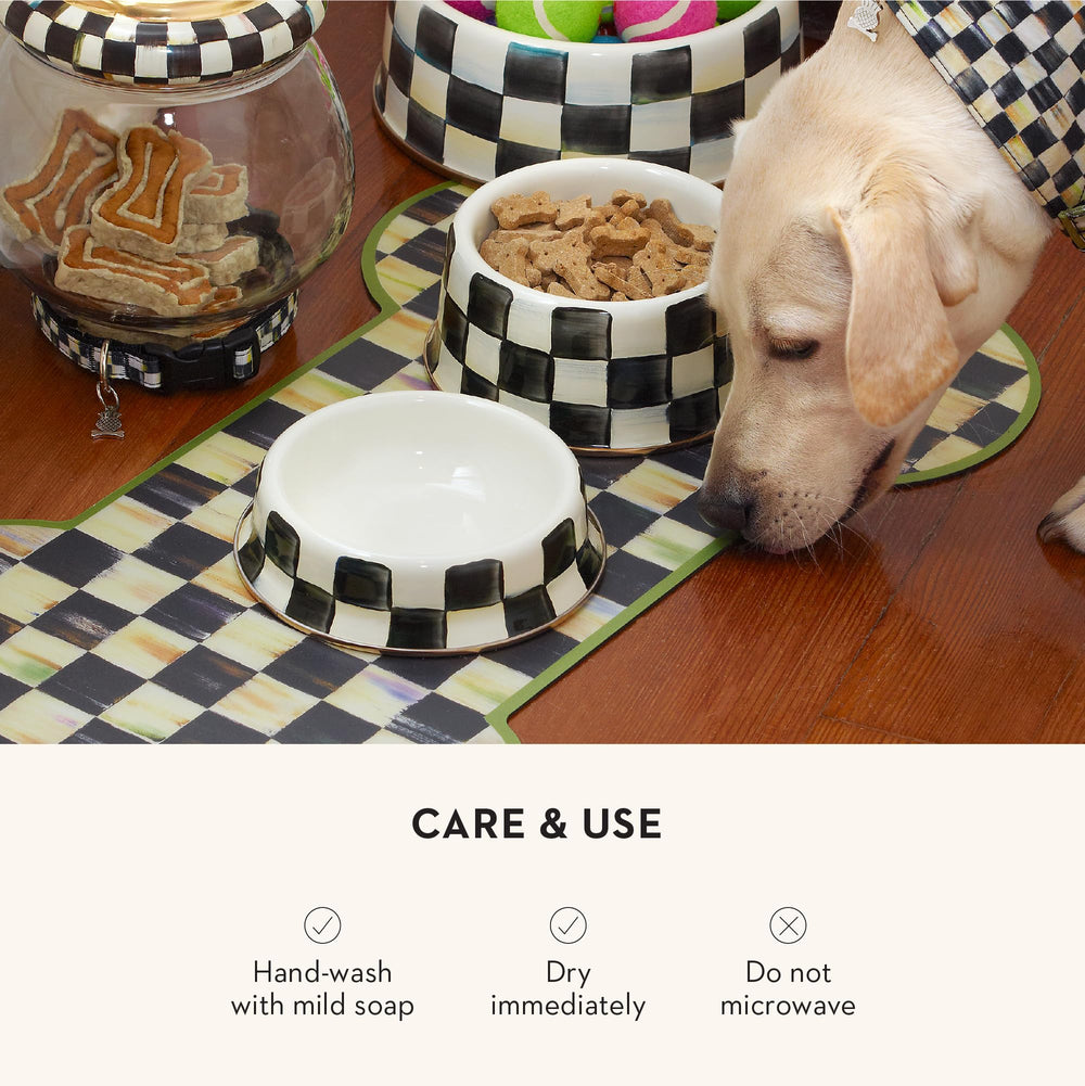 Regalo elegante de Mackenzie-Childs, plato para mascotas con estilo