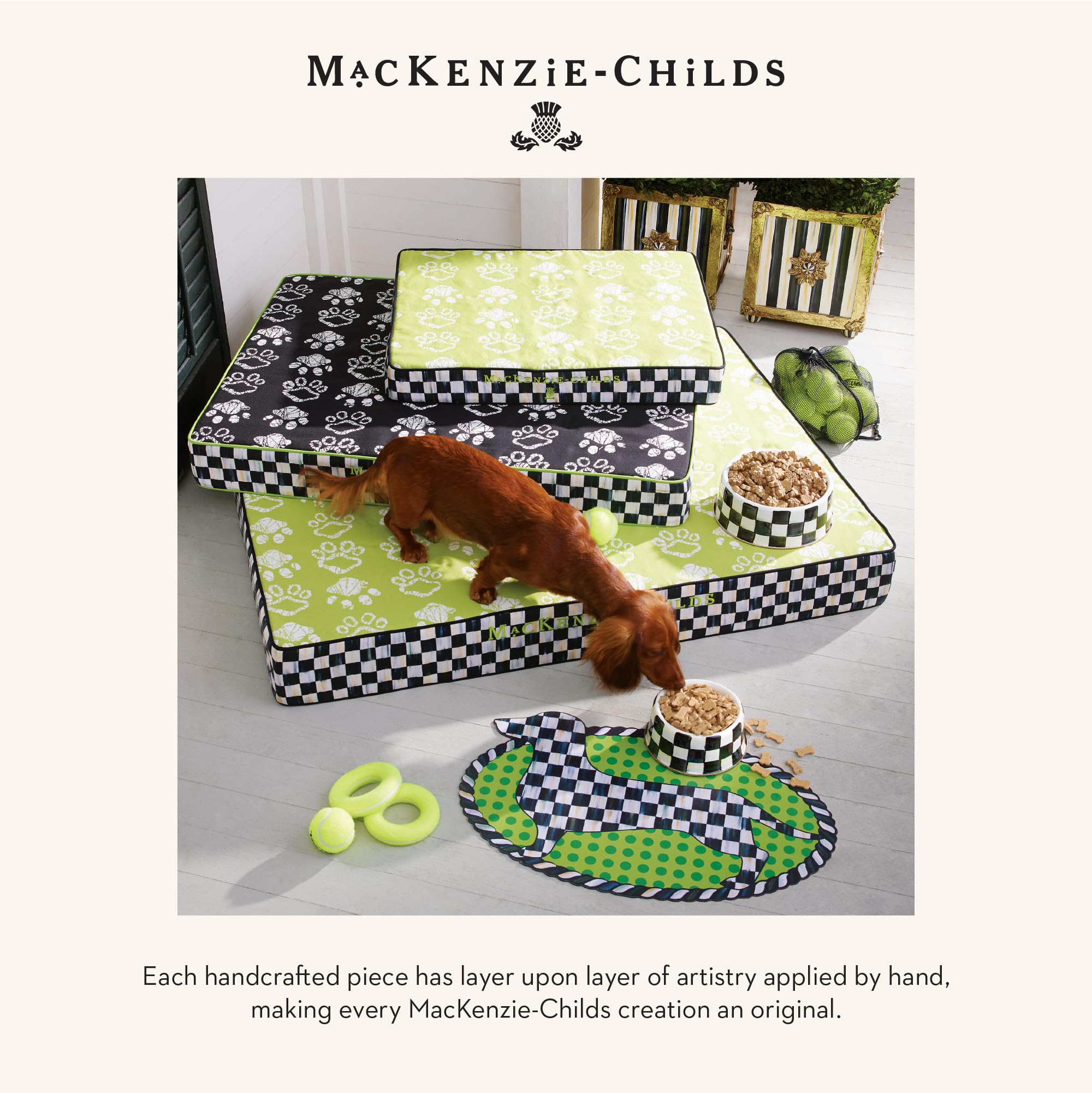 Uso diario y decoración: plato para mascotas de Mackenzie-Childs