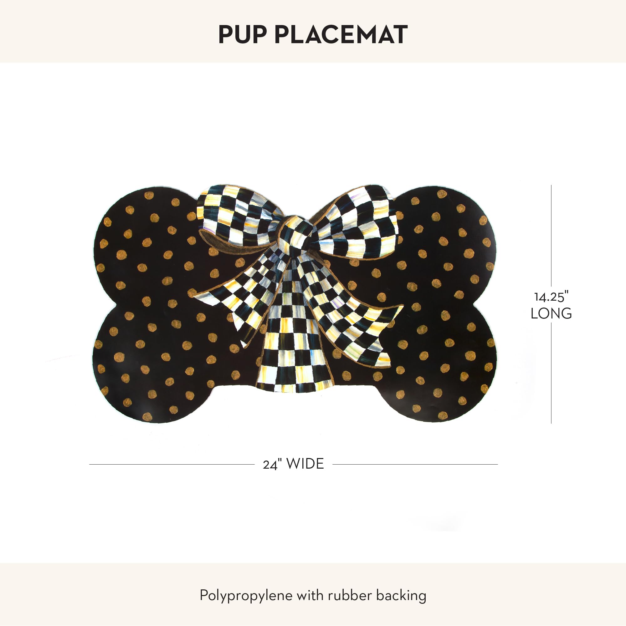 Mackenzie-Childs Pup Placemat, adecuado para interiores y exteriores.