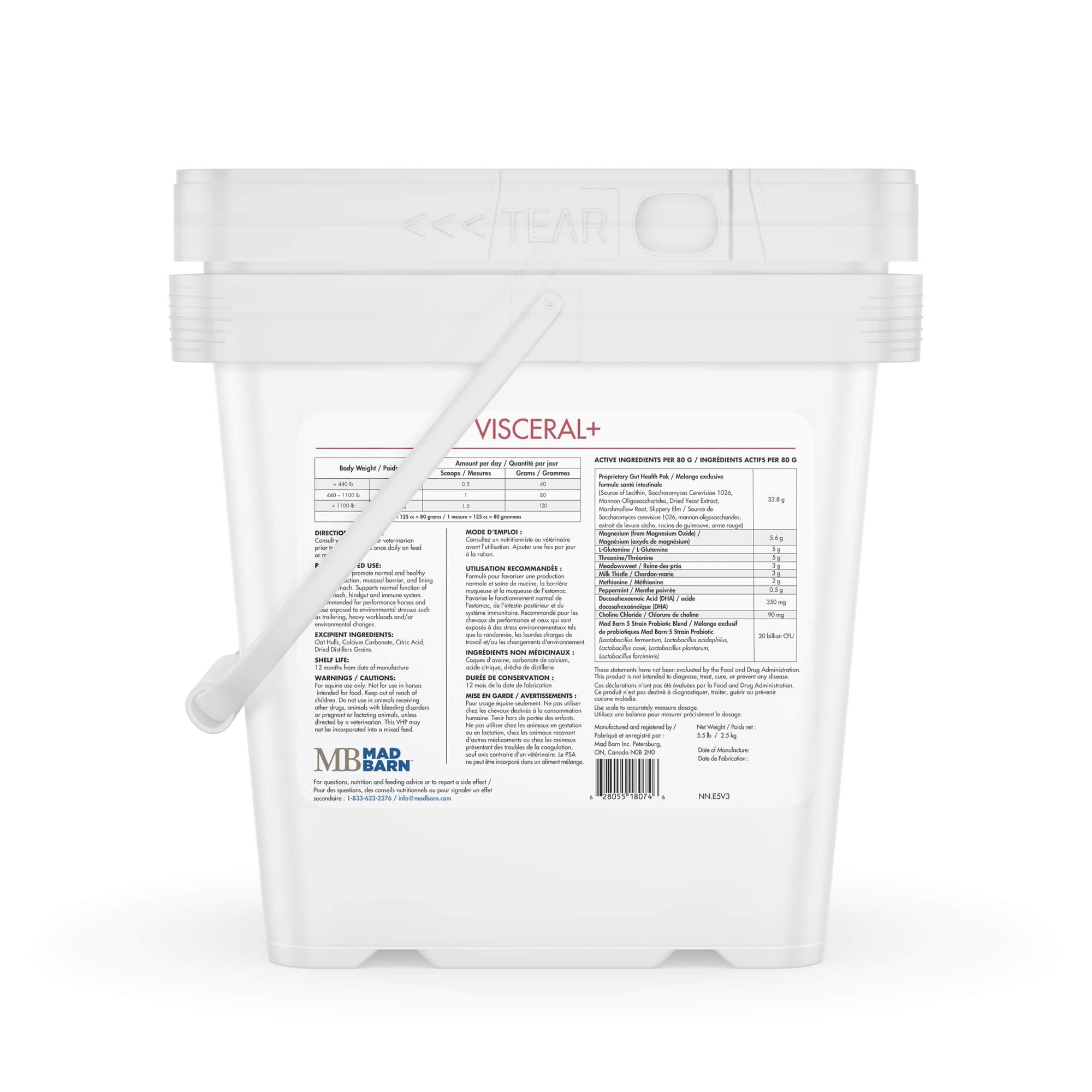 Mad Barn Visceral+ granulos para la salud digestiva del caballo