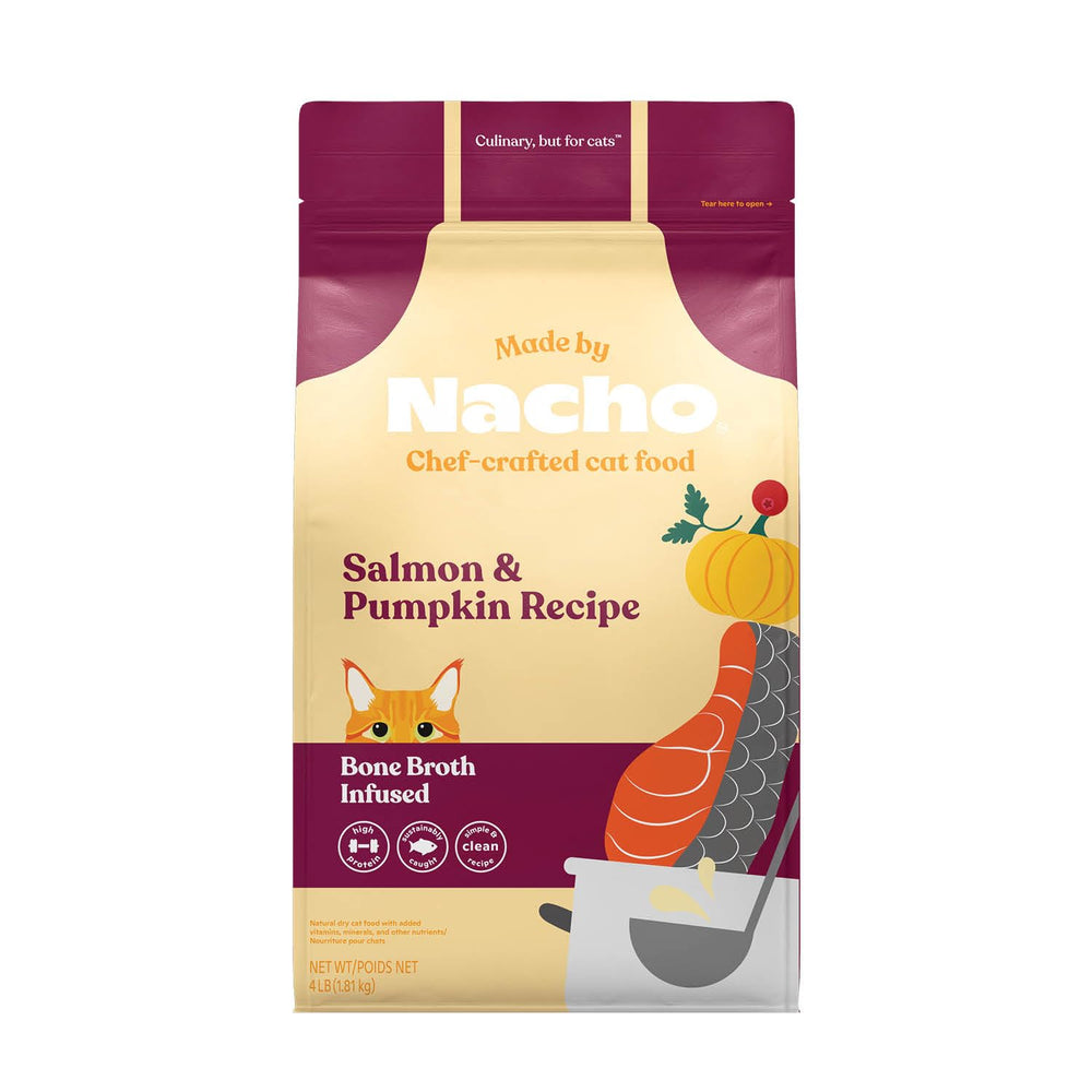 Made by Nacho croquetas secas para gatos, bolsa de 4 libras para alimentación diaria.