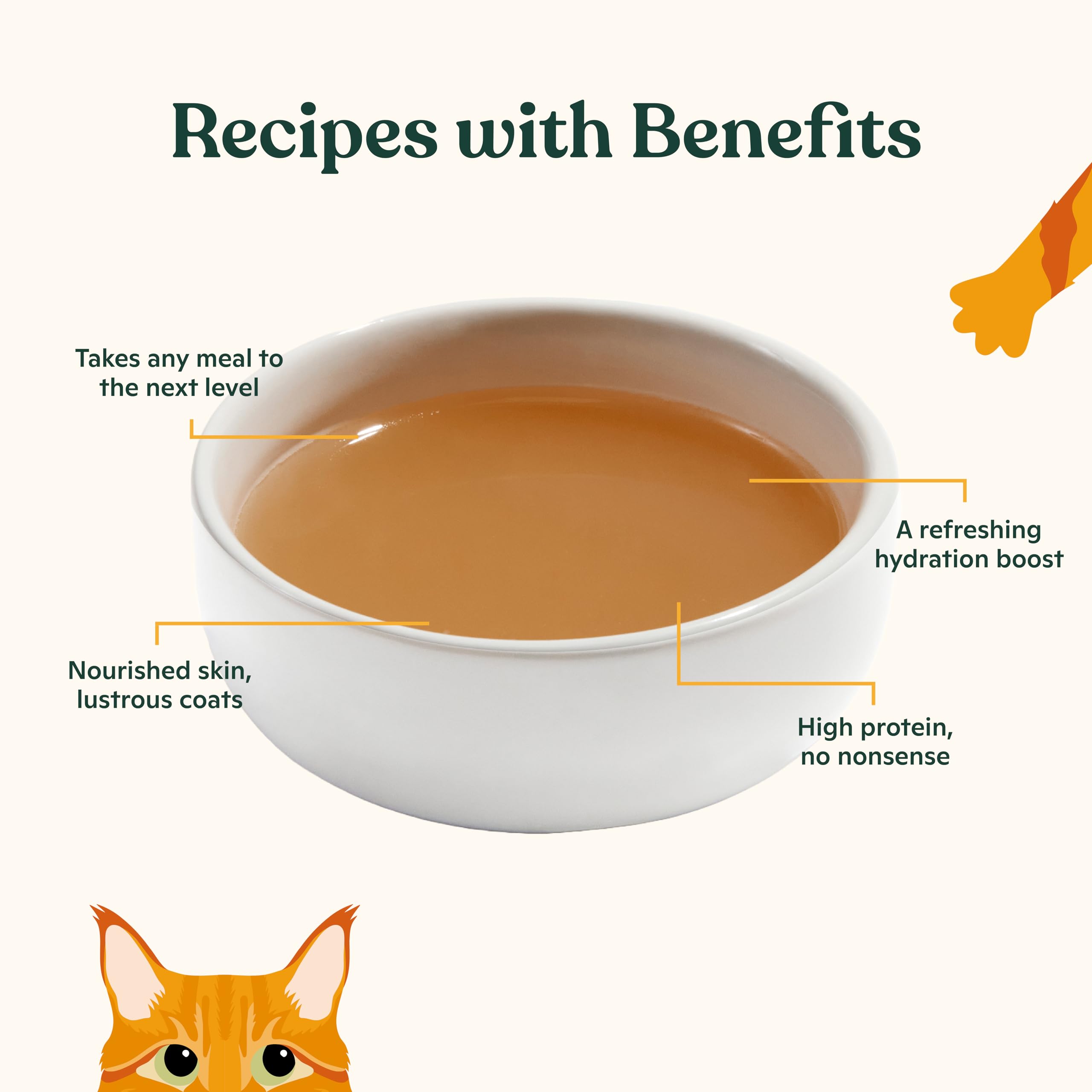 Fácil de servir, topper sobre croquetas para gatos.