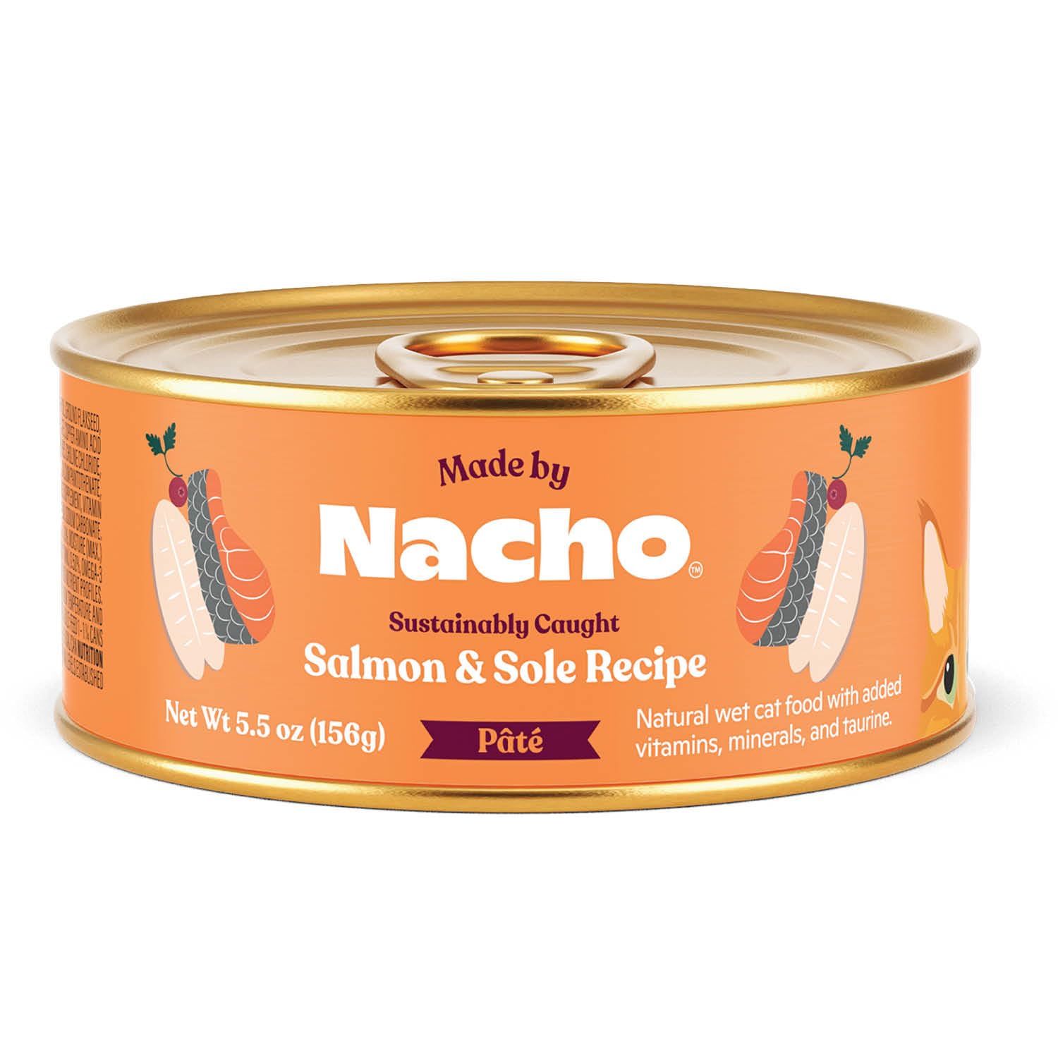 Made by Nacho: lote de 24 latas de paté sin grano con salmón y lenguado.