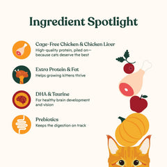 Made by Nacho: prebióticos y probióticos para salud digestiva de gatitos.