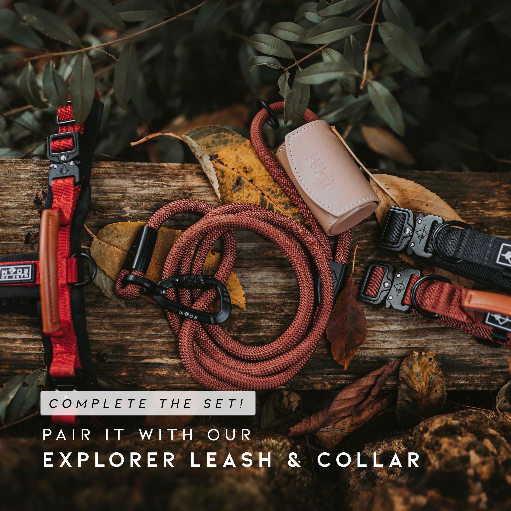 ARNÉS MADE TO ROAM Explorer con asa de cuero para control suave