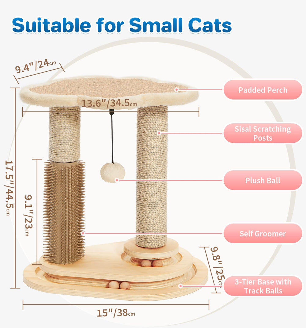MADE 4 PETS autolimpieza para gatos, cepillado suave que cuida la piel