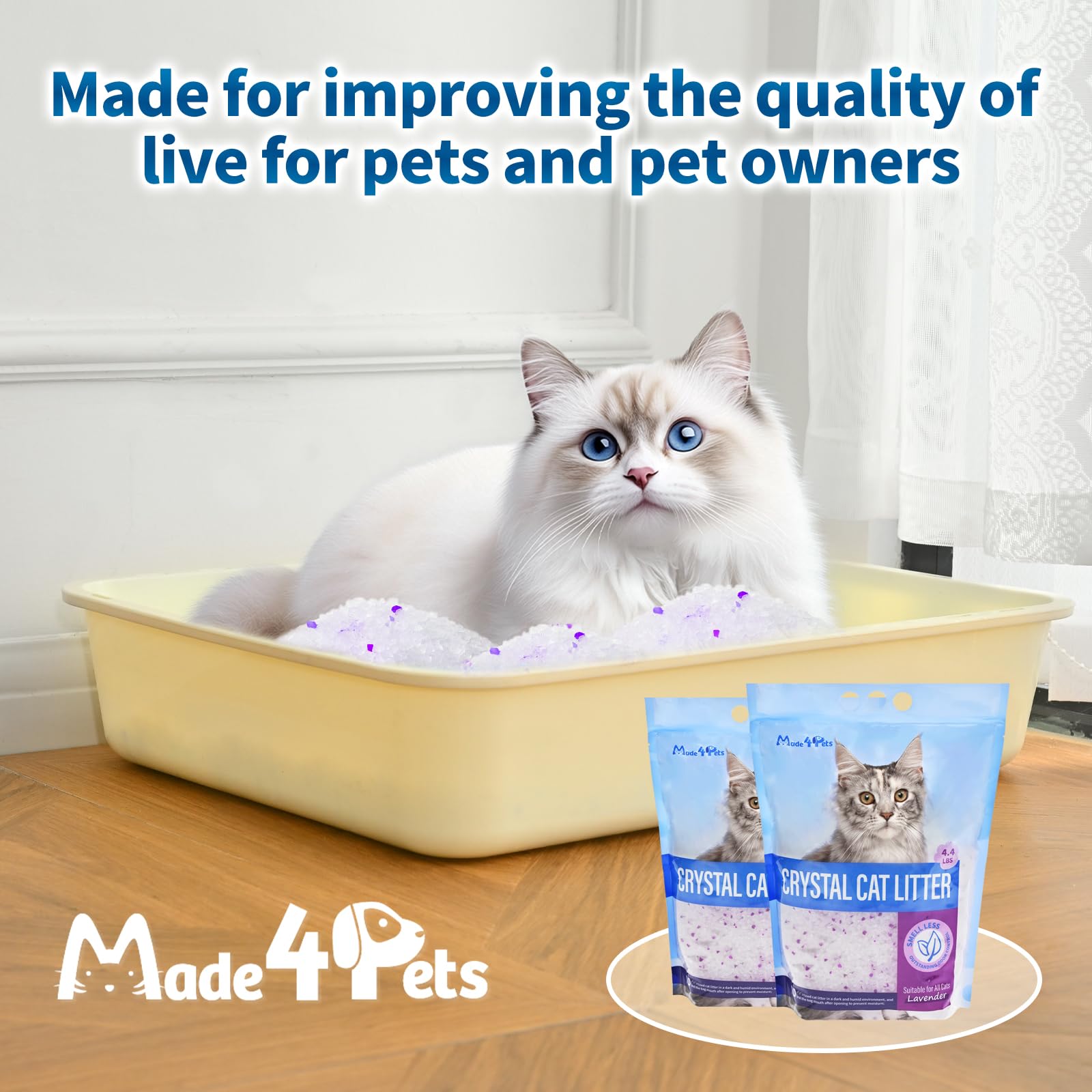 MADE 4 PETS cristales que deshidratan residuos de gato
