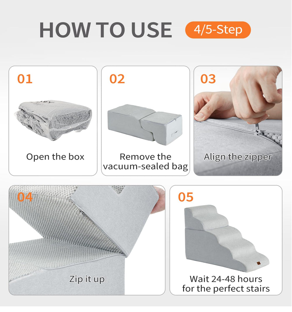Made4Pets escaleras para perro, montaje simple y mantenimiento práctico.