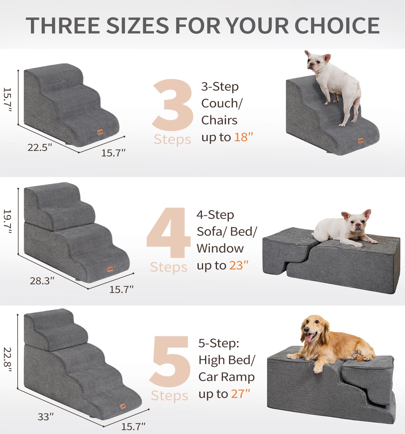 Made4Pets escaleras para cama y sofá facilitan el acceso a muebles