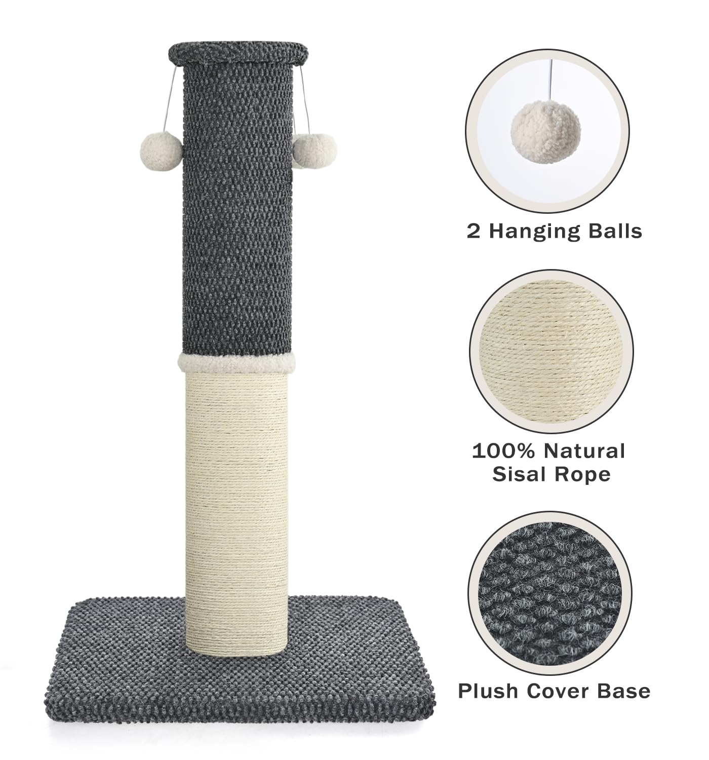 MADE 4 PETS superficie de sisal resistente para arañar natural.