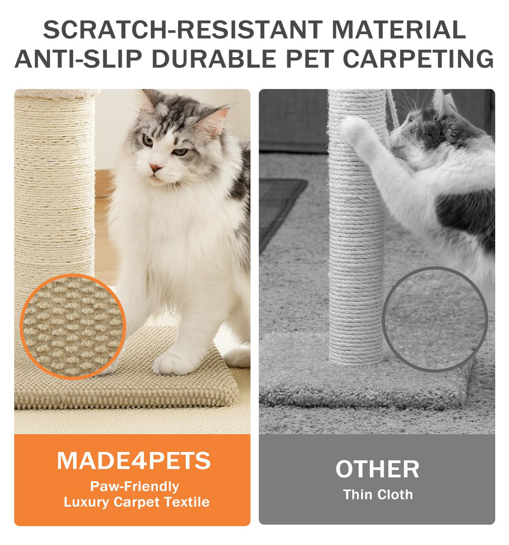 Made4Pets rascador-gato-en-accion promueve hábitos de rascar saludables