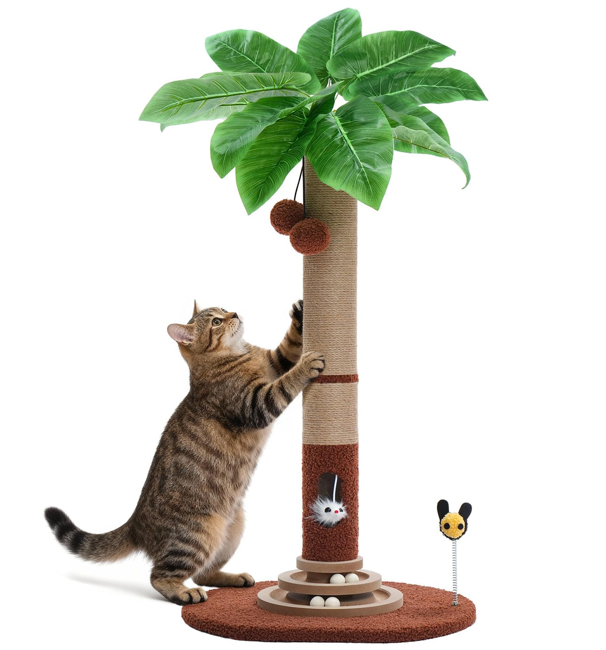 Made4Pets torre gato con palmera tropical para explorar y rascar sin dañar muebles