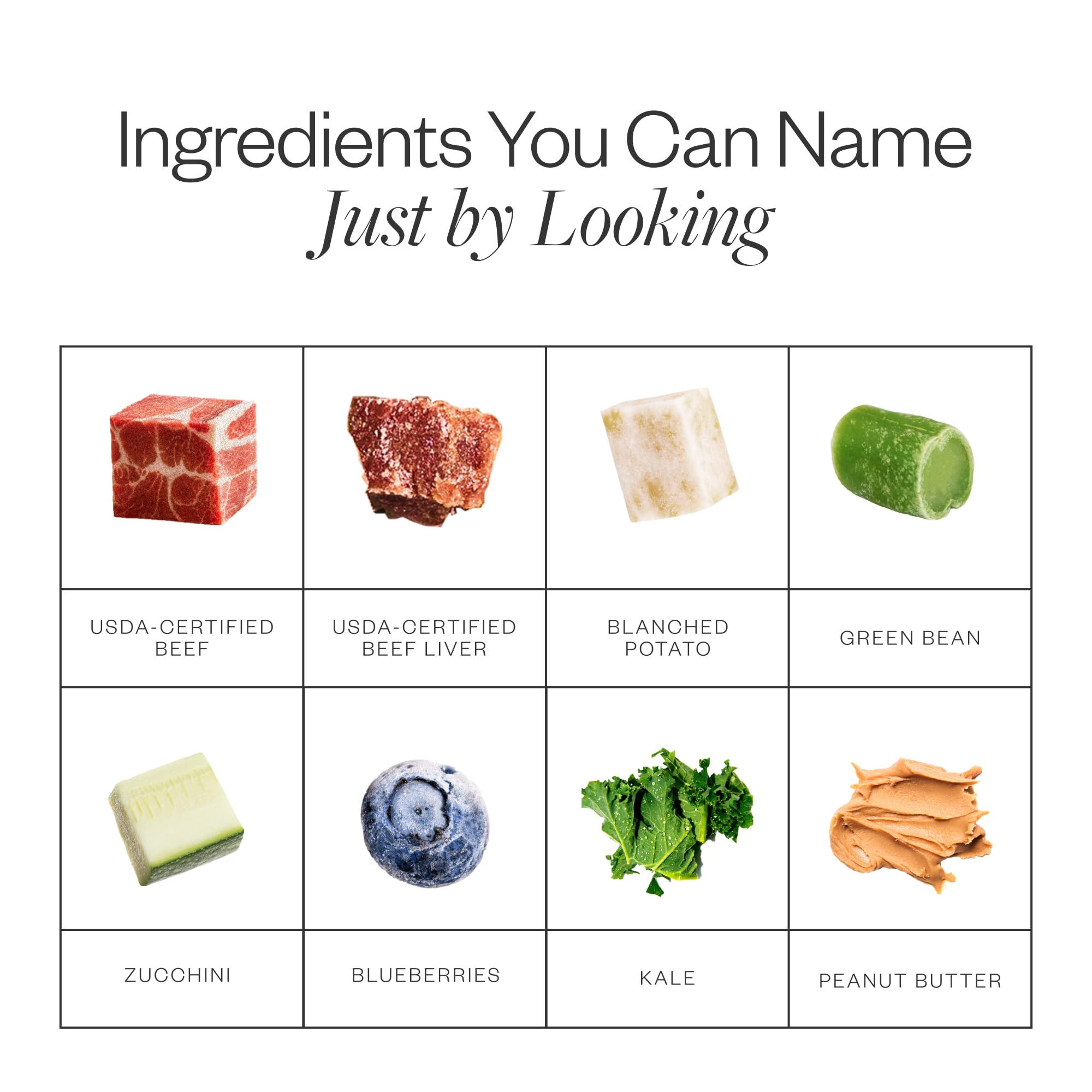 Maev ingredientes reales: verduras y frutas visibles, sin aditivos.