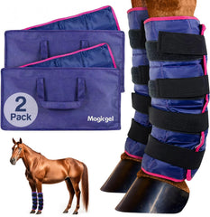 Magic Gel botas de hielo dobles con estuche para piernas, enfriamiento suave.