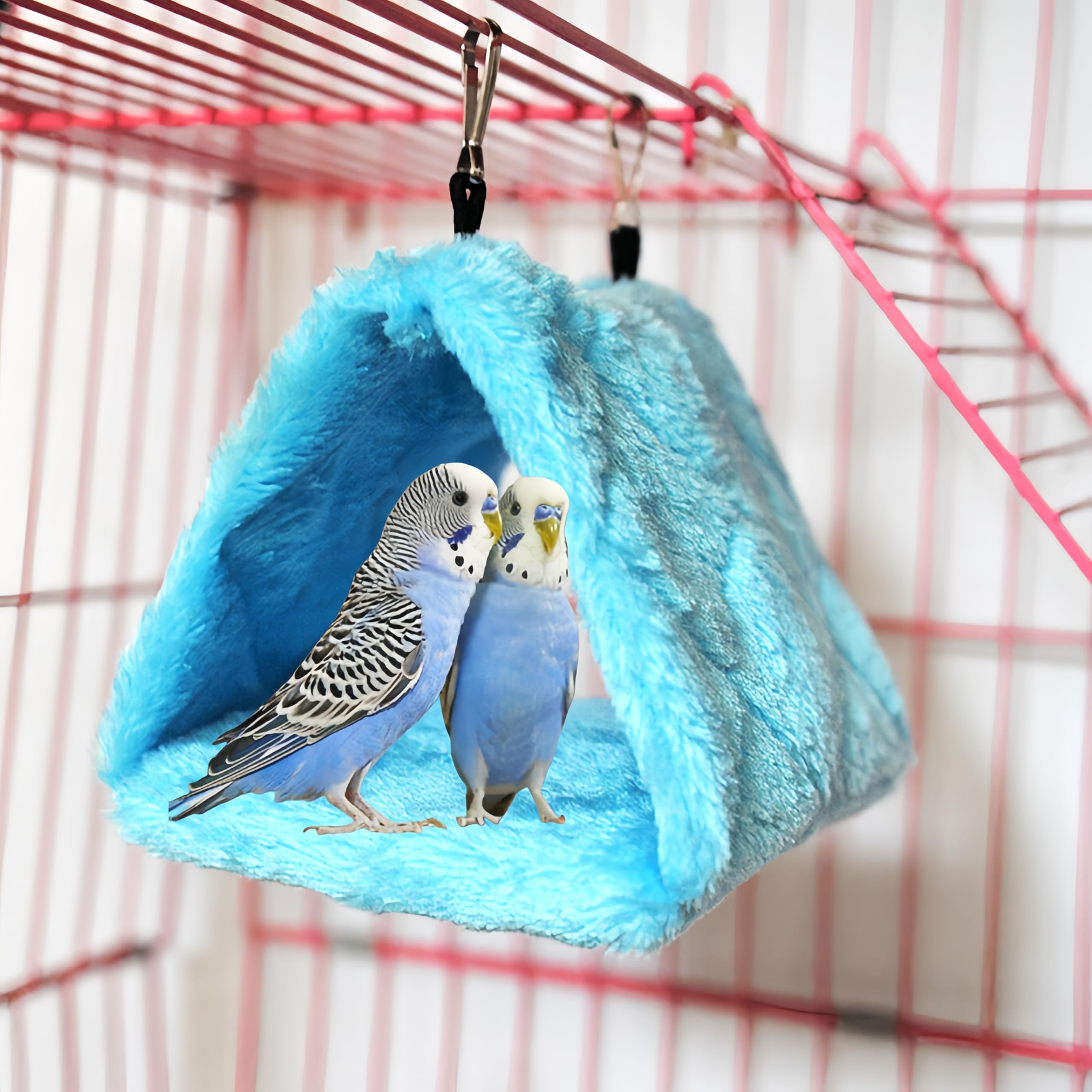 Magnoloran nido acolchado para aves azul gris brinda refugio suave