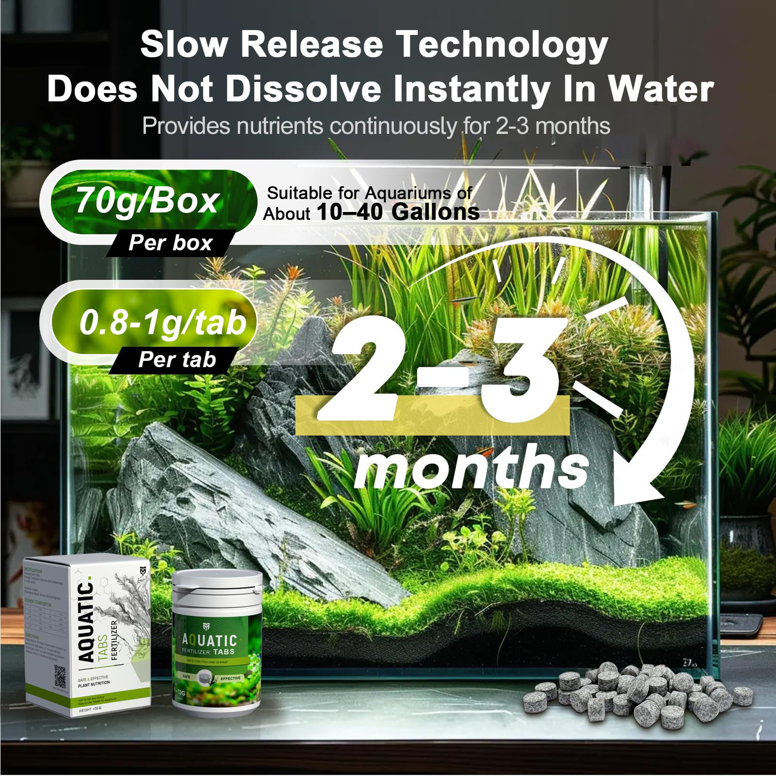 MagTool Pastillas de Raíz promueven crecimiento de plantas acuáticas y ayudan a mantener el agua estable.