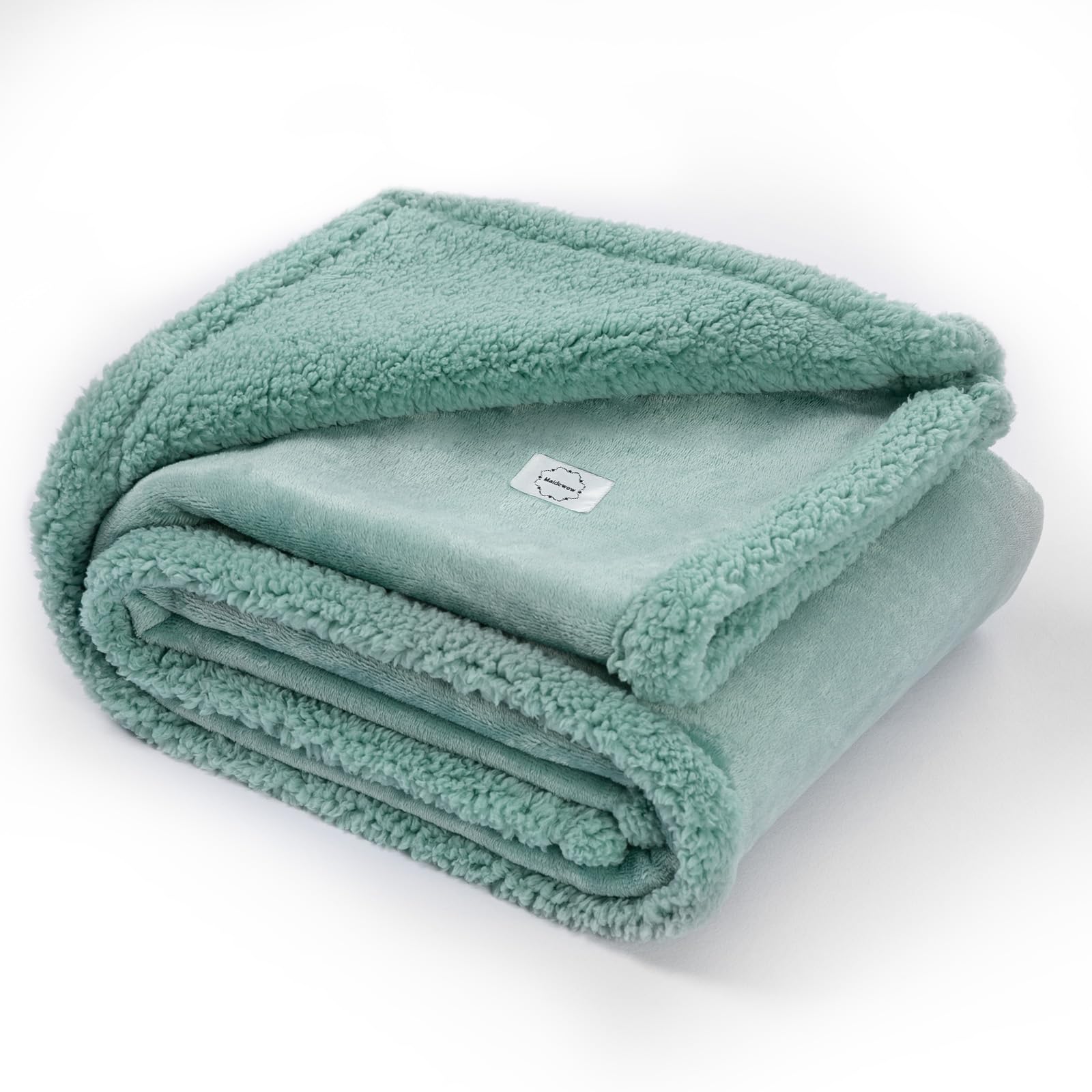 Maidewow manta perro impermeable verde, doble cara, protege muebles y regala calidez.