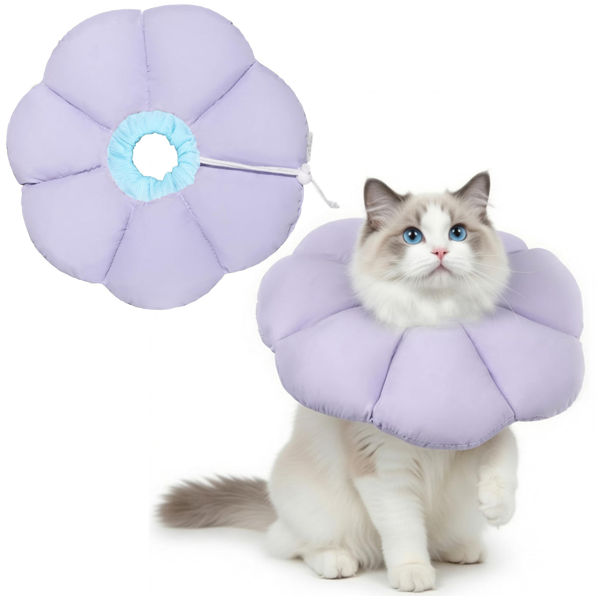 Maiiu collar cono suave para gatos, protección postoperatoria y comodidad