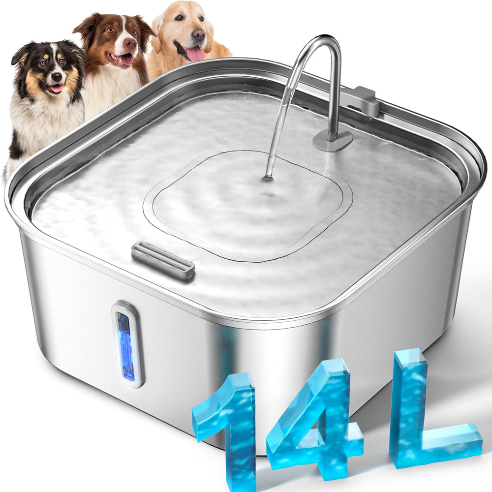 MAILOFY bebederero grande 14L con ventana visible, útil para varias mascotas