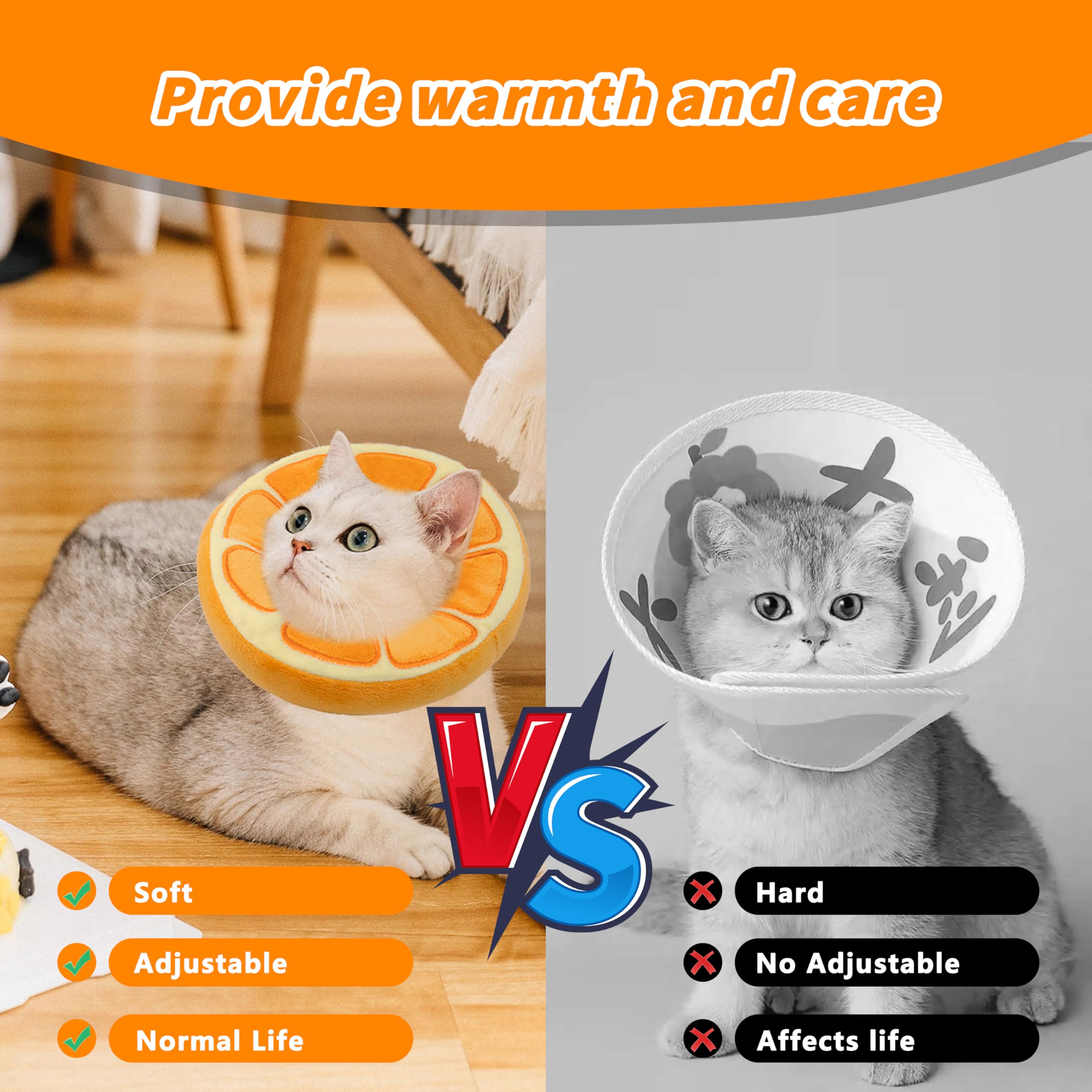 Collar Maiiu suave para gatos, sirve como almohada suave durante el descanso.