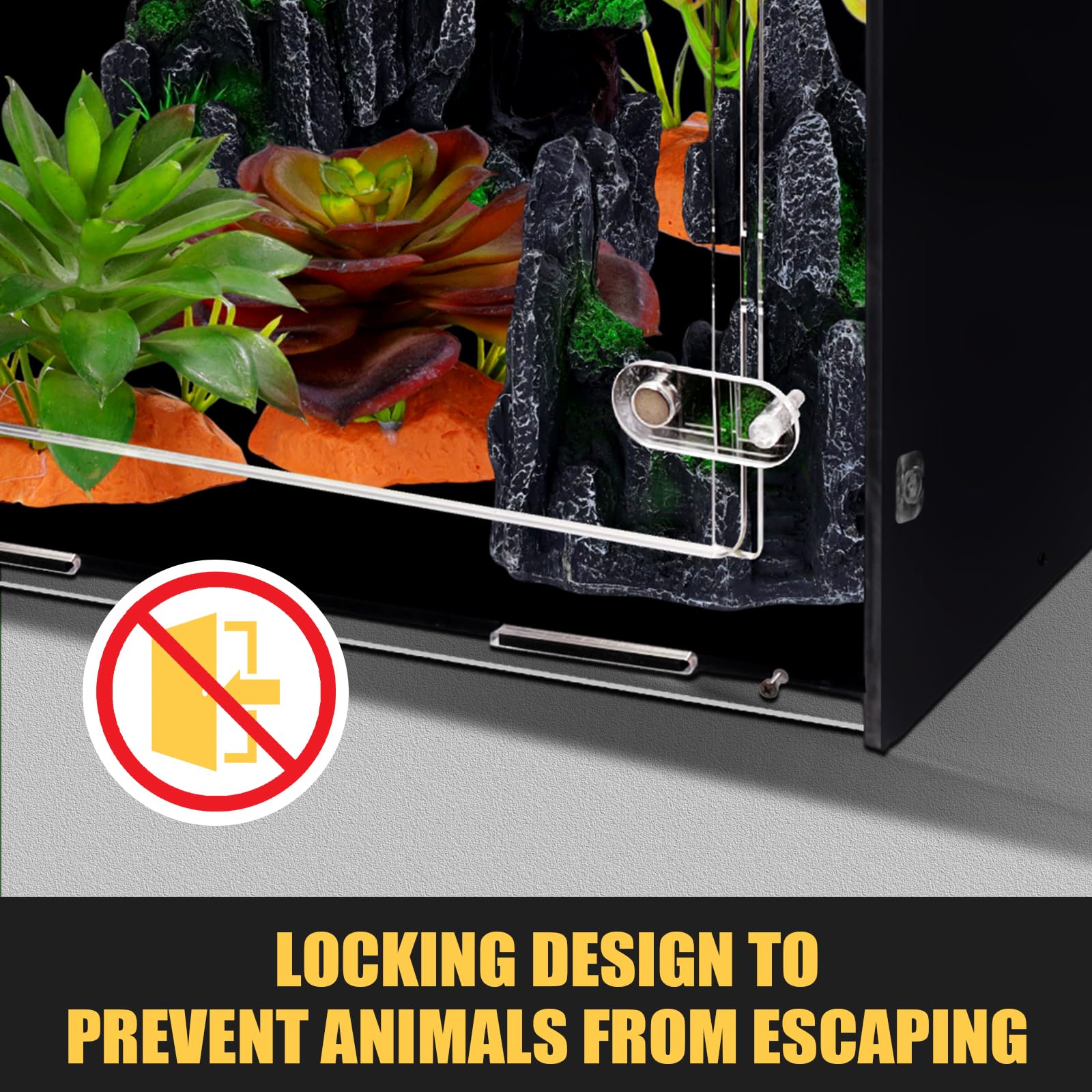 maiyuolg terrario de dimensiones 8x8x12, ideal para geckos y pequeños
