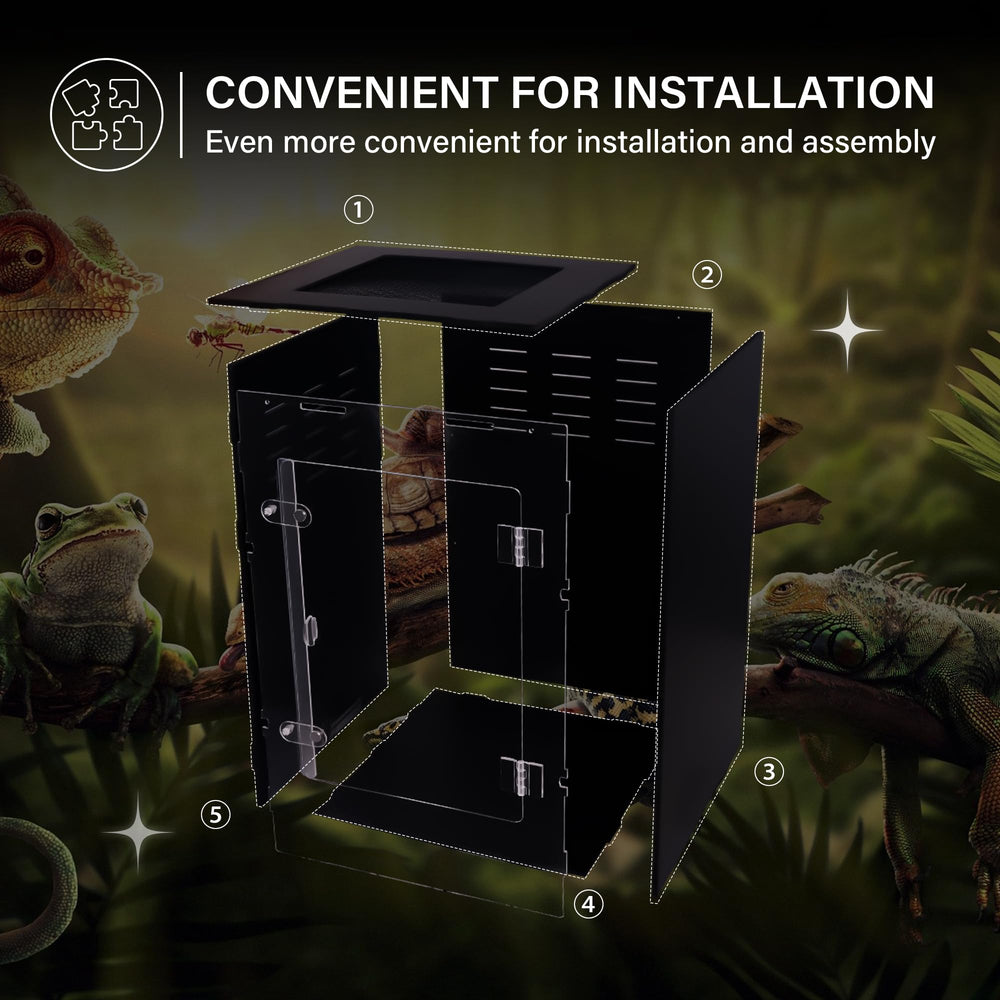 maiyuolg terrario 12x12x18 acrílico: claridad para observar comportamientos
