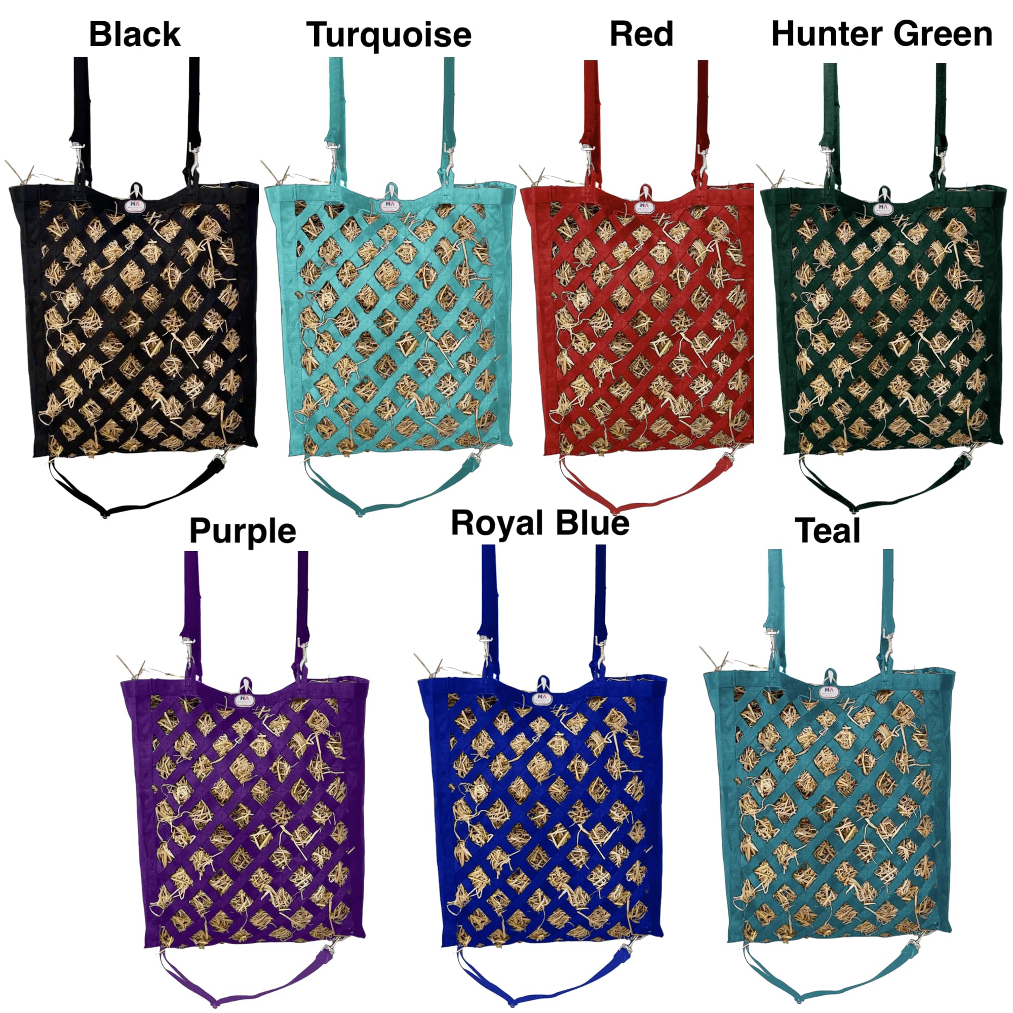 Majestic Ally bolsa de heno de nylon, correas de ajuste rápido para fijación fácil