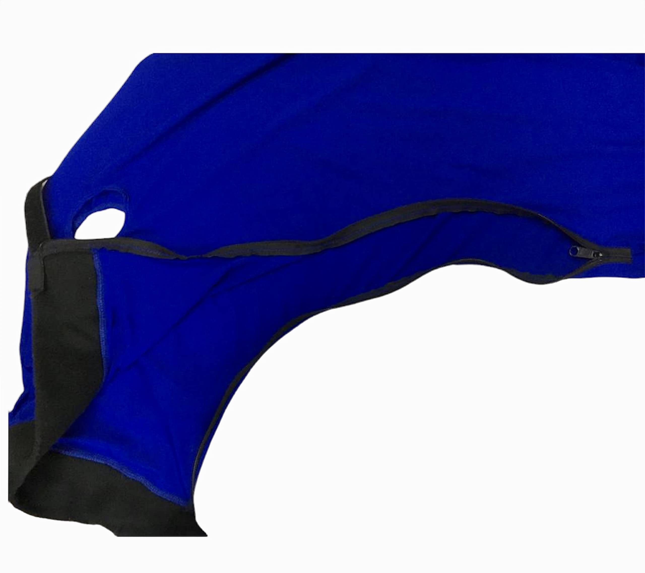 Capucha Majestic Ally para caballo, cremallera frontal para ponérsela fácilmente.