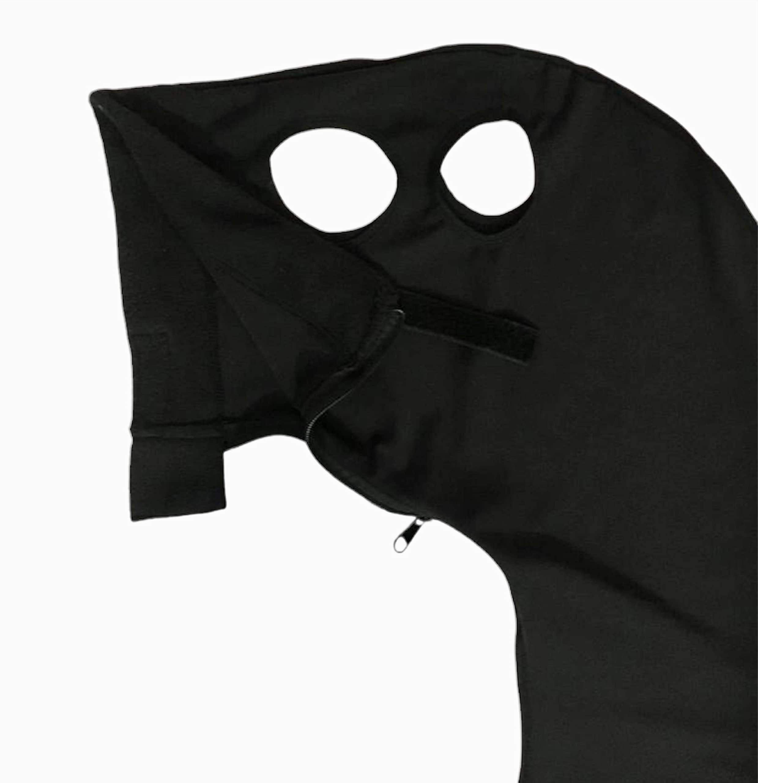 Capucha caballo con forro-nariz suave para evitar irritaciones.