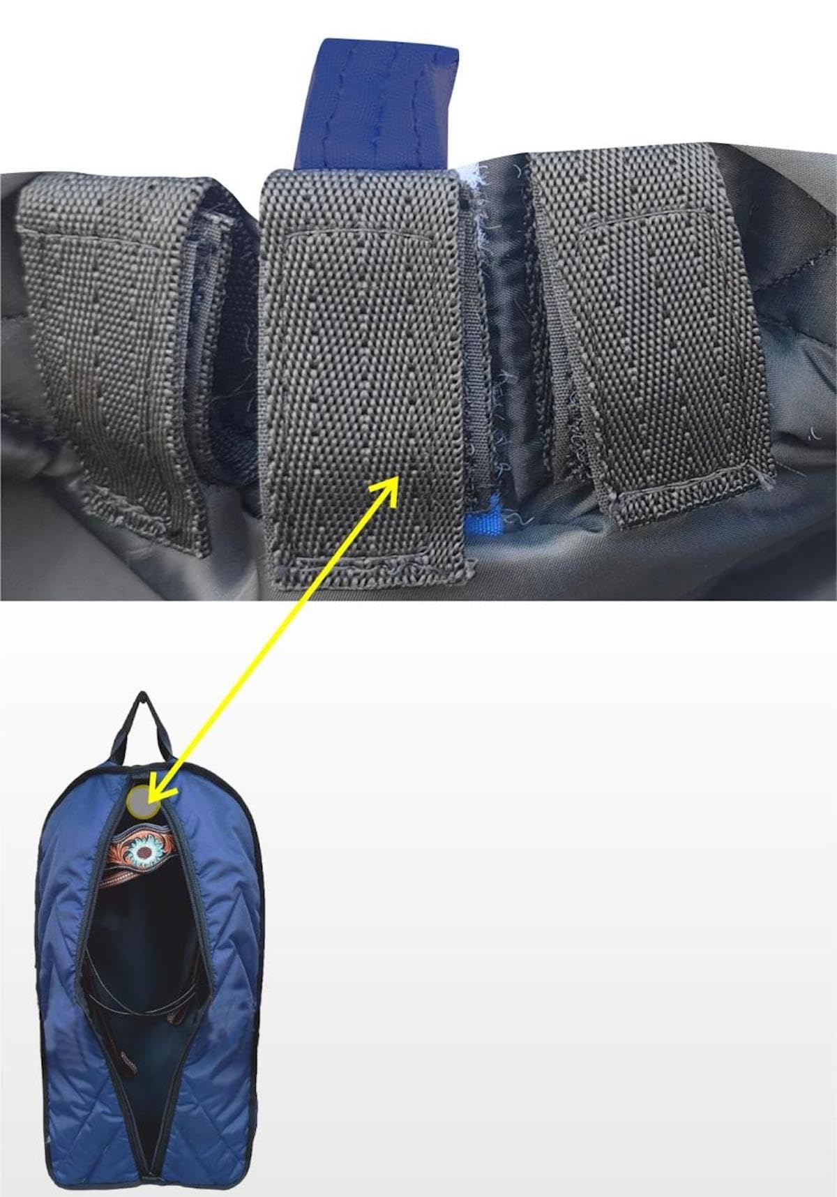 Interior acolchado de la funda Majestic Ally para la silla western.