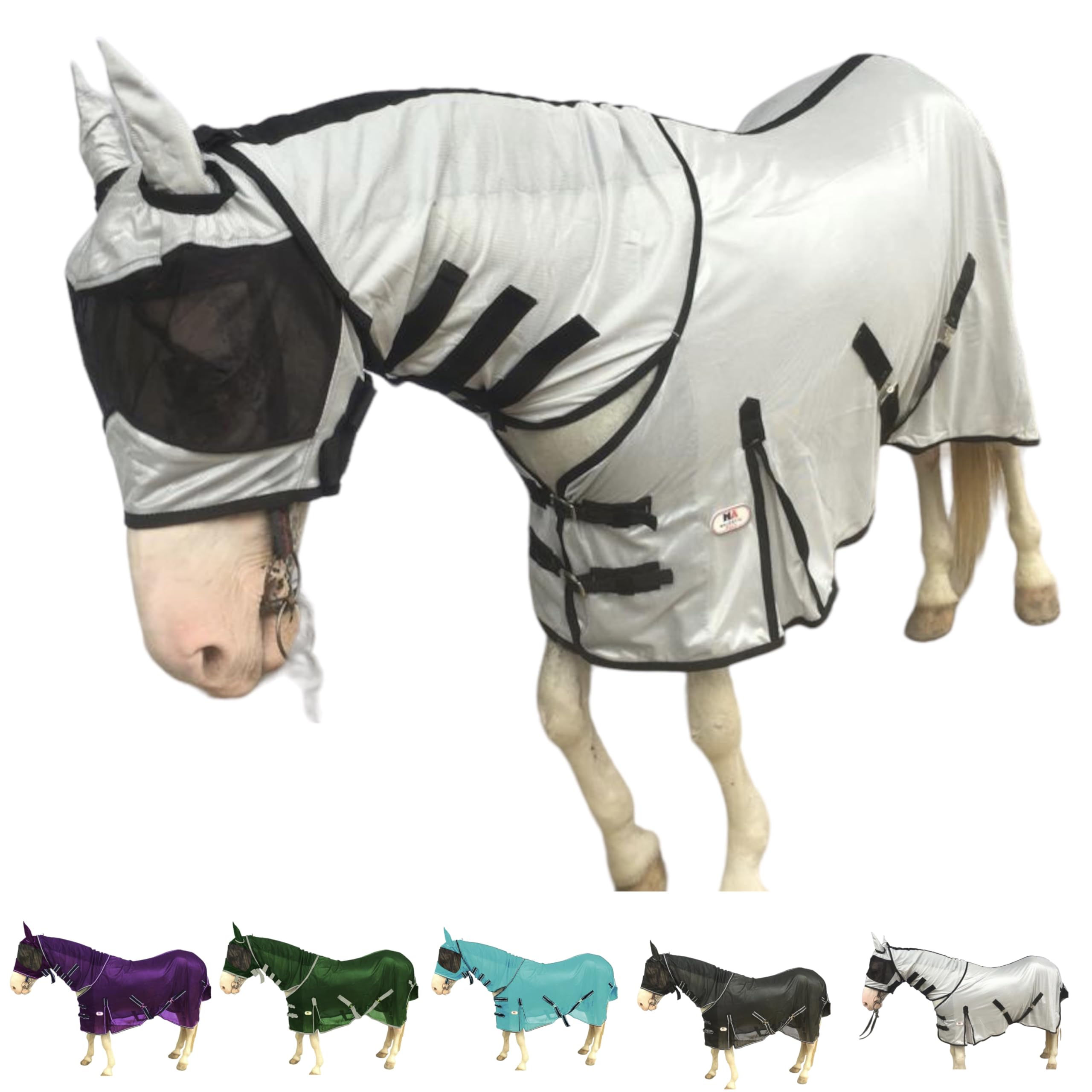 Manta Majestic Ally antiinsectos para caballo protege contra moscas y picaduras.