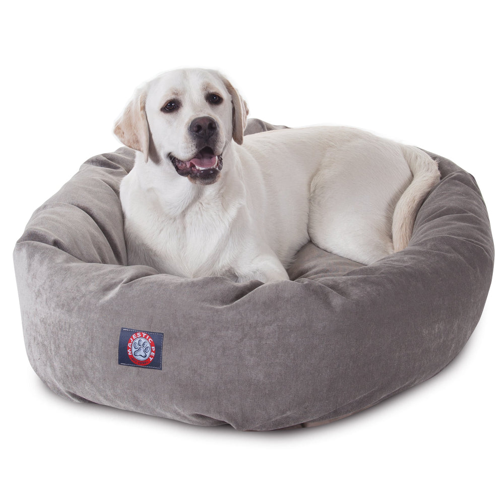 Cama Majestic Pet donut con micro-terciopelo, descanso suave para tu perro.