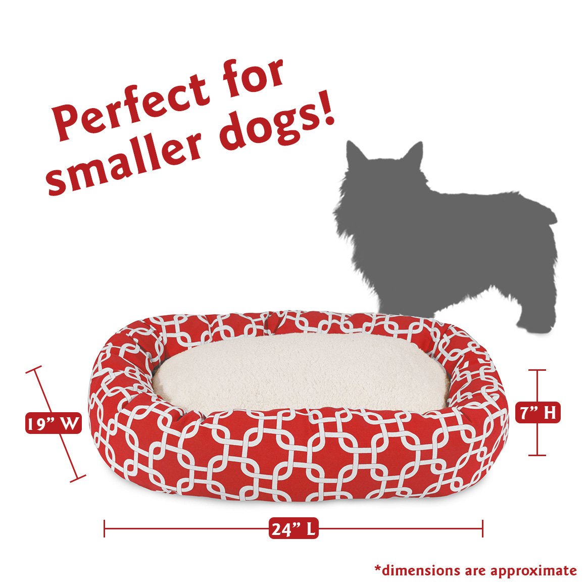 Majestic Pet: borde acolchado de 7 pulgadas para soporte de cabeza.