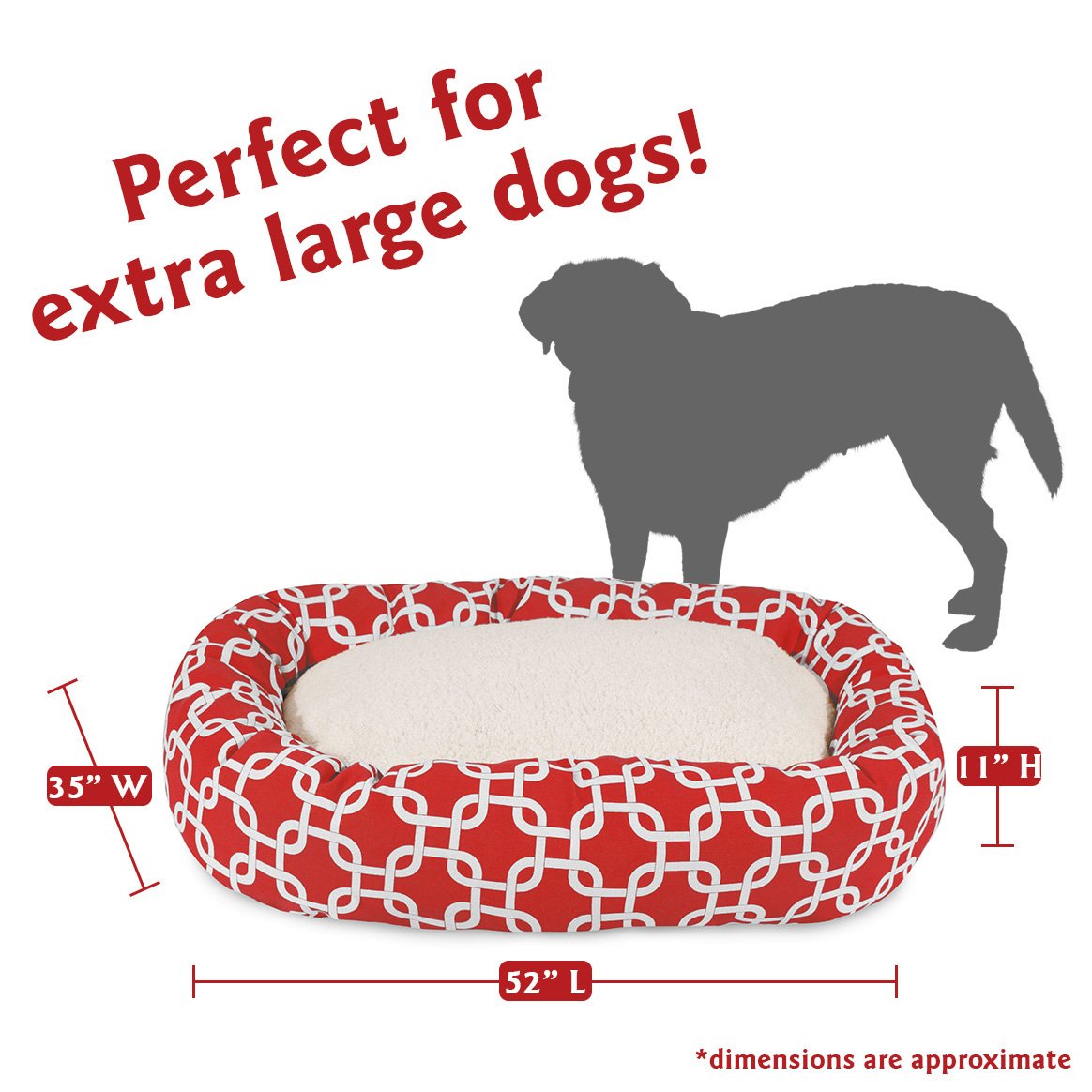 Majestic Pet Cama para perro lavable, fácil de limpiar.