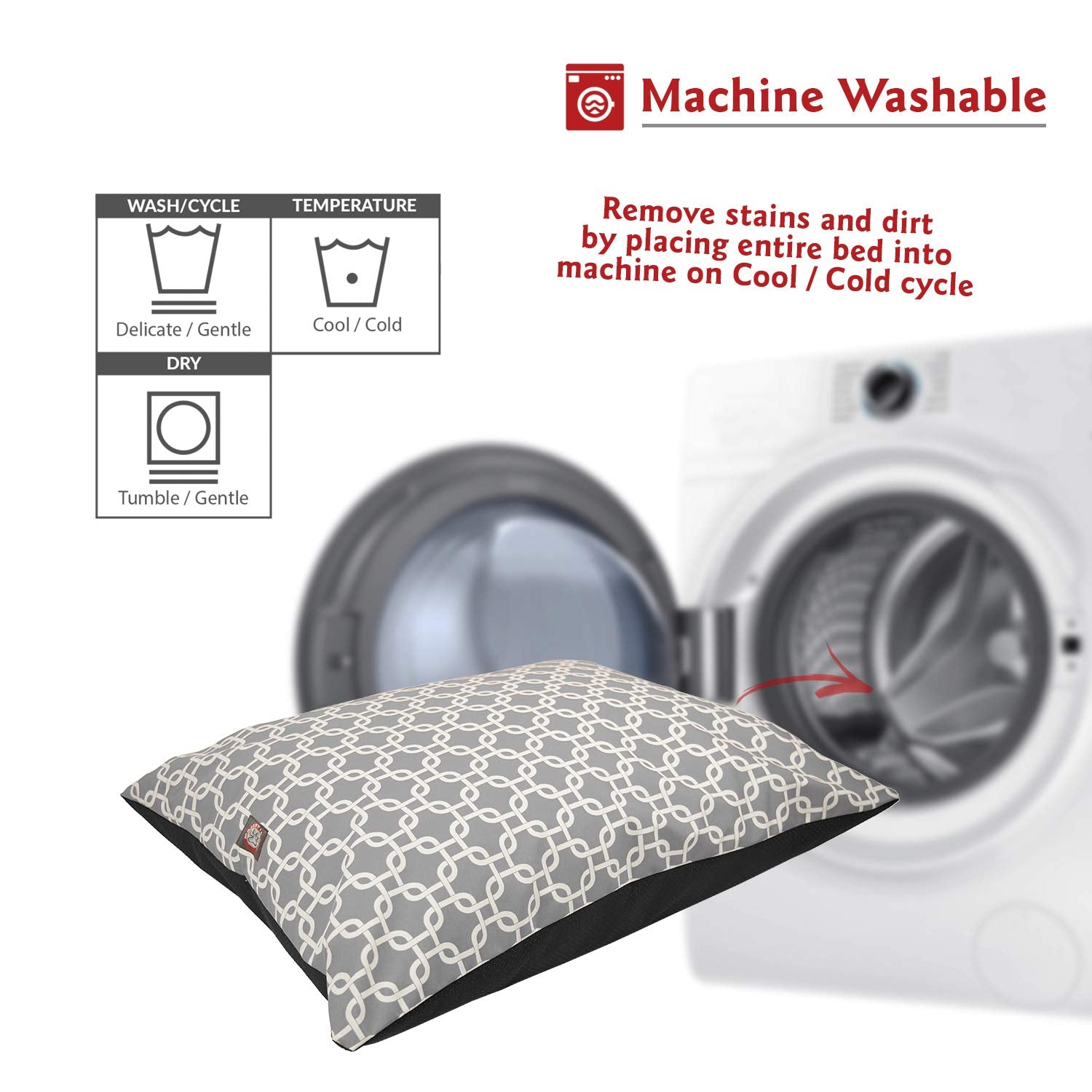 Cama Majestic Pet en gris elegante para combinar con la decoración.