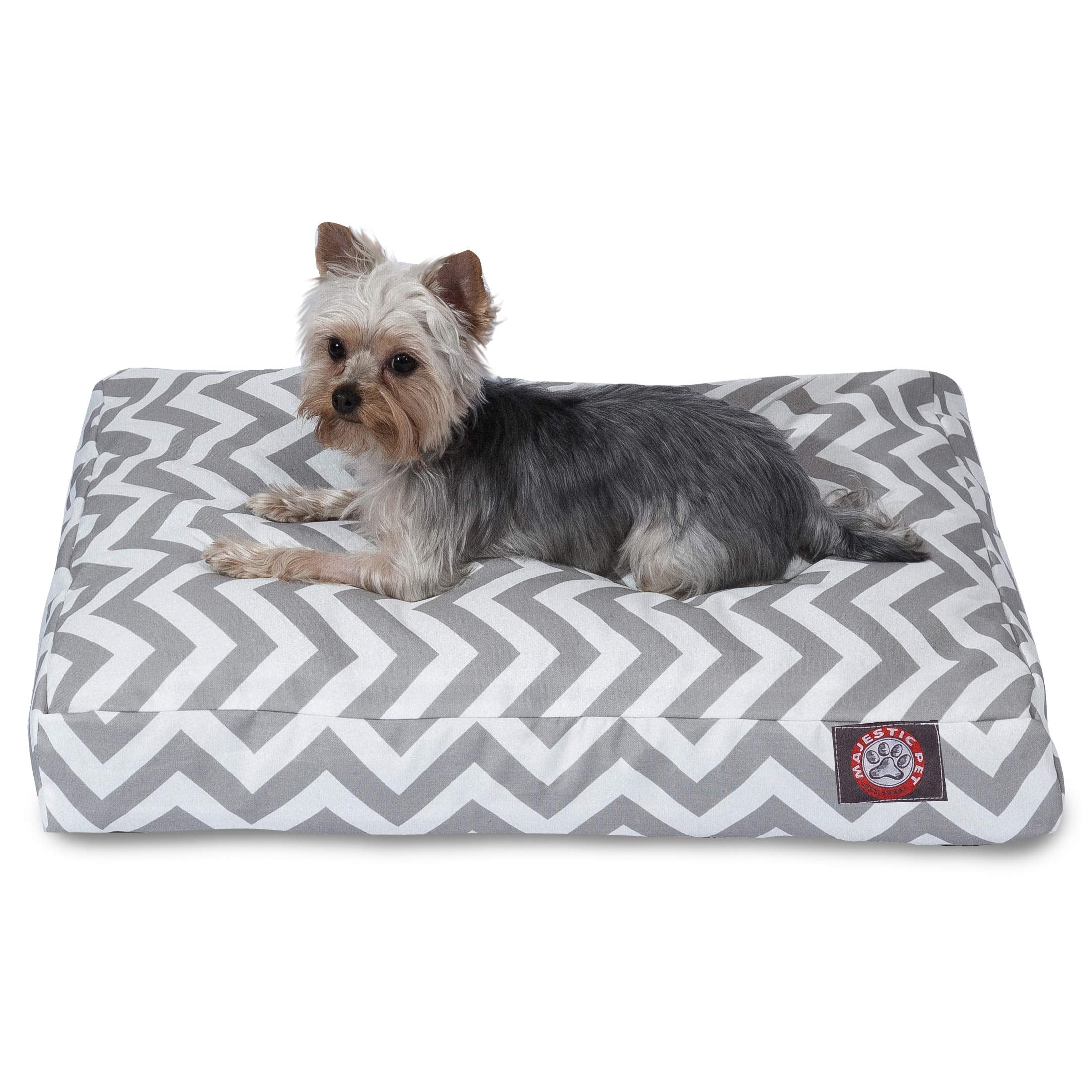 Cama Majestic Pet para perro rectangular chevron lavable, suavidad superior para siestas cómodas.
