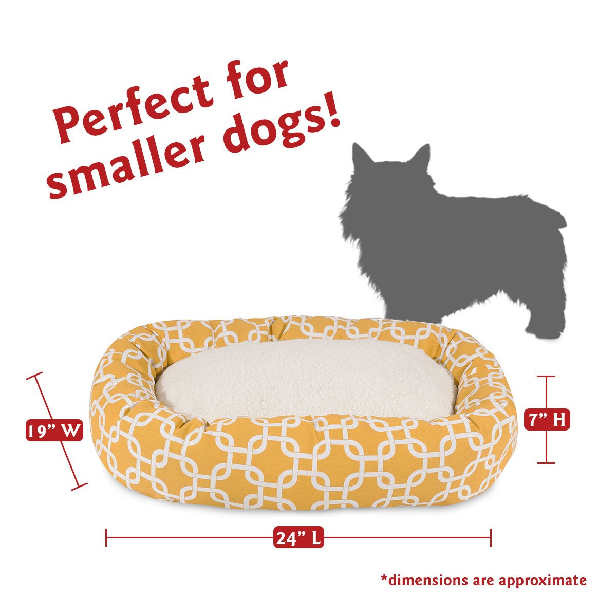 Cama circular Majestic Pet con soporte para cabeza y espalda