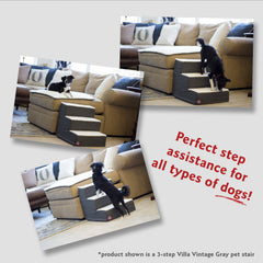 Majestic Pet 3 Step, dimensiones claras, adecuado para perros y gatos de varios tamaños.