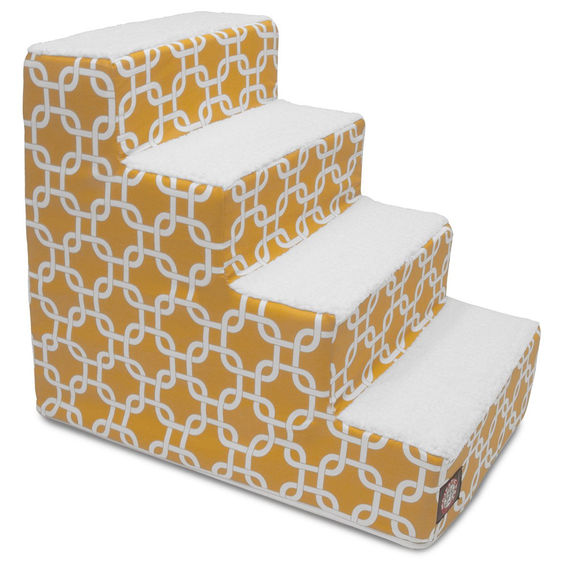 Majestic Pet escalera de 4 pasos para perros pequeños hacia cama alta, fácil acceso.
