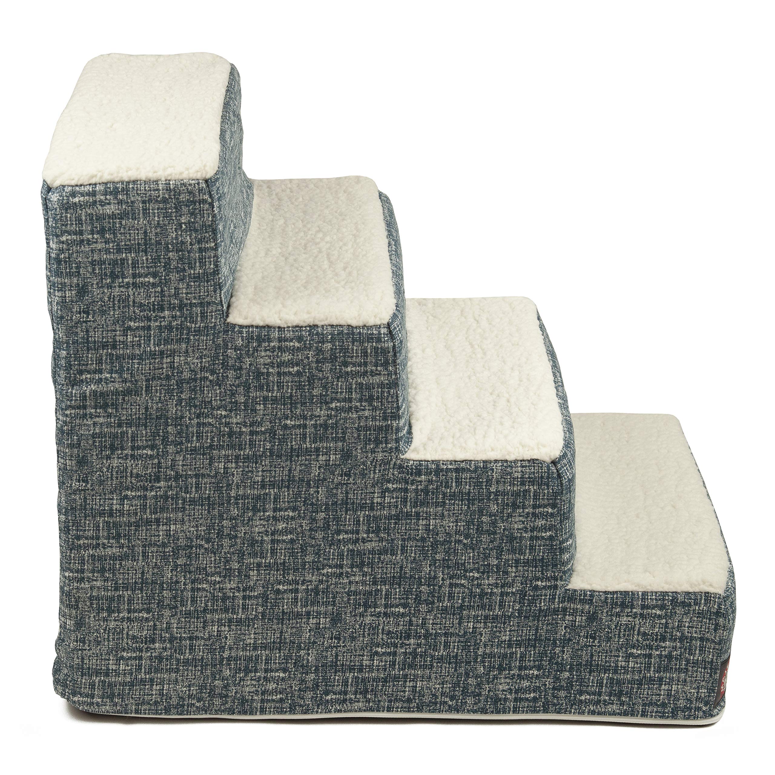 Majestic Pet escalera con funda lavable removible, fácil de limpiar después de las sesiones.
