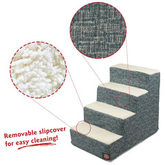 Majestic Pet escalera portátil con diseño compacto, ideal para sofá y cama.