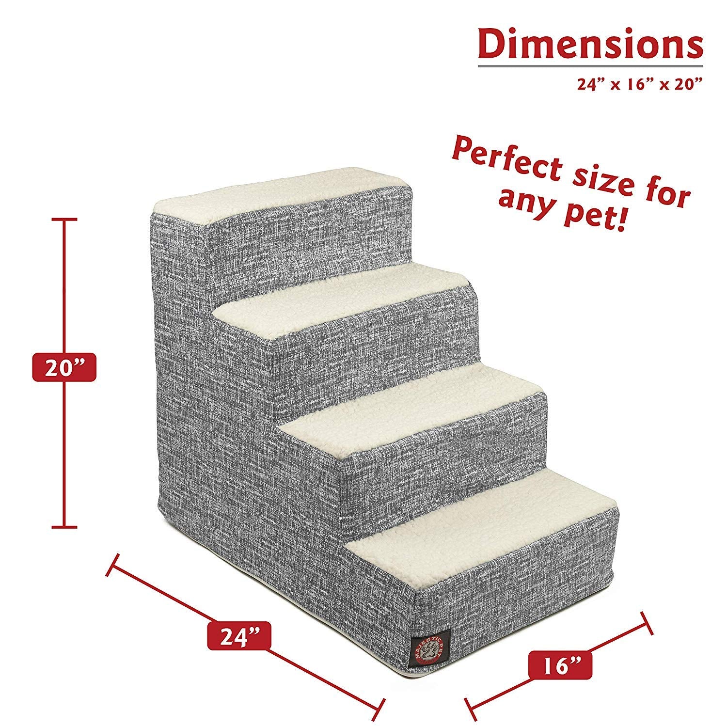 Majestic Pet escalera portátil para perros, paso a paso cómodo.