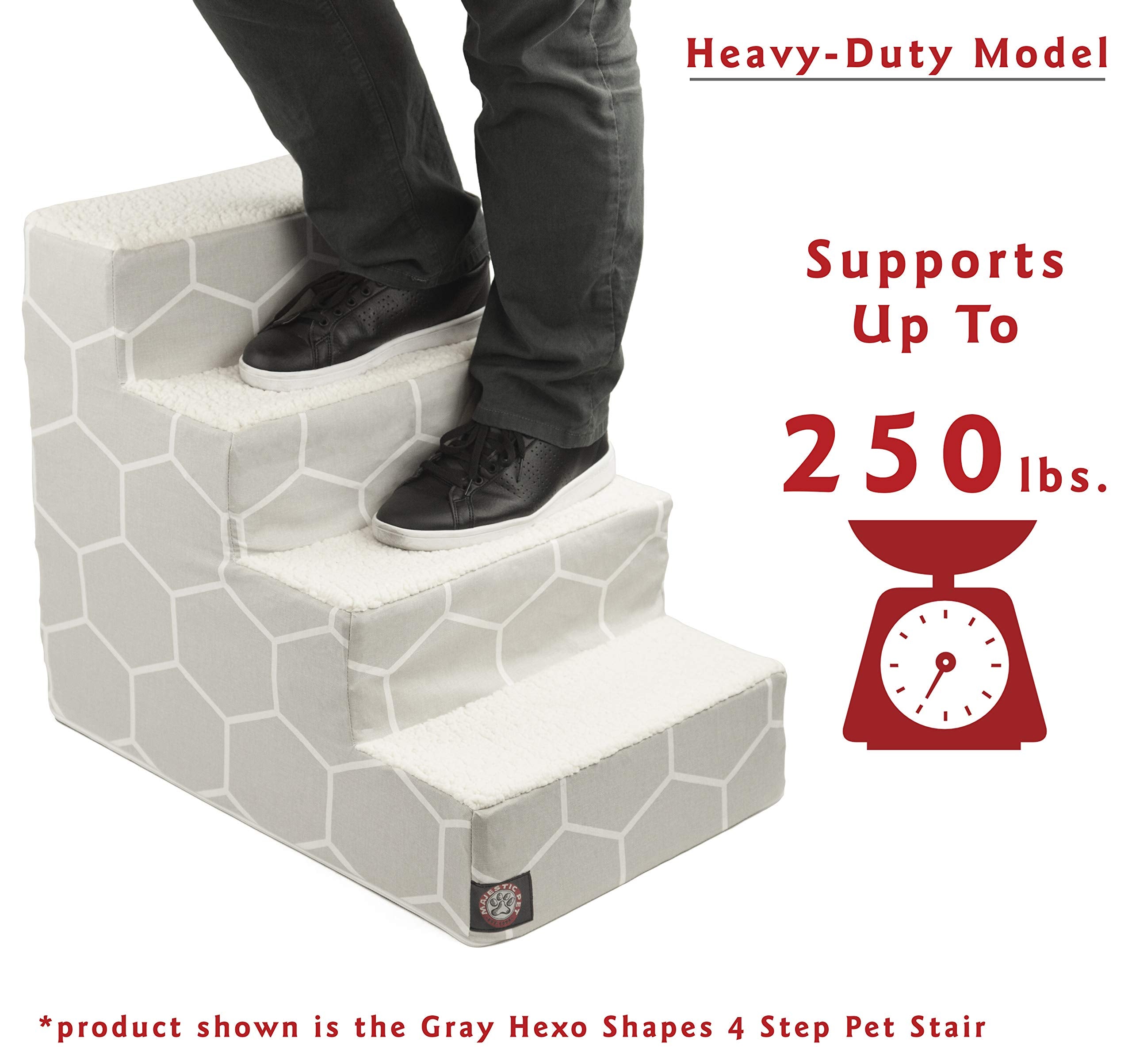 Majestic Pet Escaleras con sherpa suave: confort para mascotas mayores