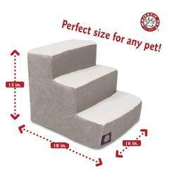 Majestic Pet escalones 3 pasos con funda Sherpa lavable para mascotas.