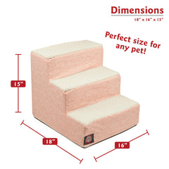 Escalones de tres pasos Majestic Pet, diseño portátil para mascotas.